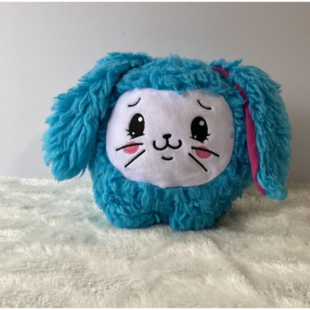 Pikmi Pops Jumbo Blue Huddy Bunny Plush Sweet Stuffed Plush